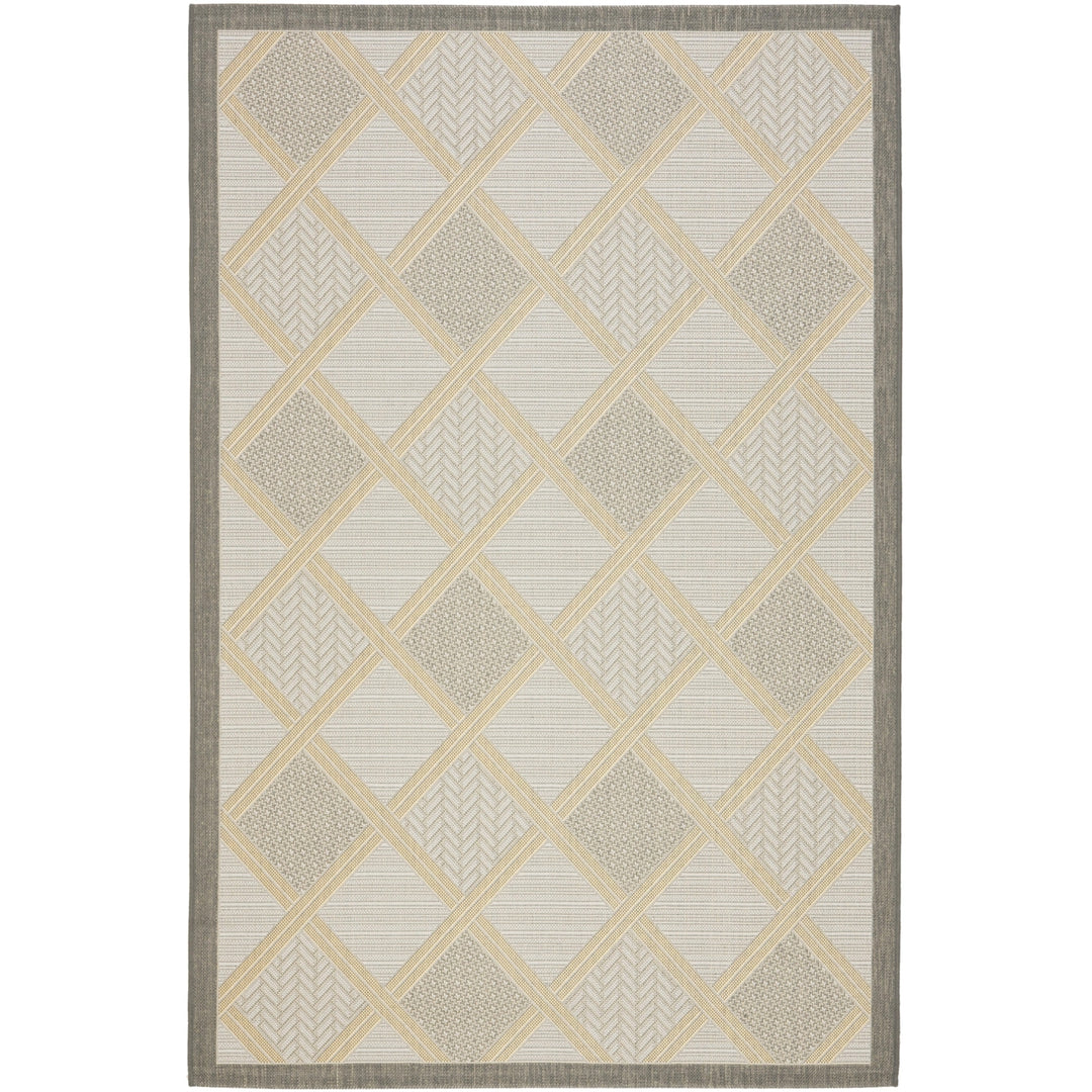 SAFAVIEH Outdoor CY7570-78A21 Courtyard Lt Grey / Anthracite Rug Image 1