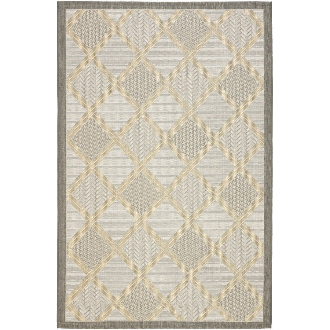 SAFAVIEH Outdoor CY7570-78A21 Courtyard Lt Grey / Anthracite Rug Image 1