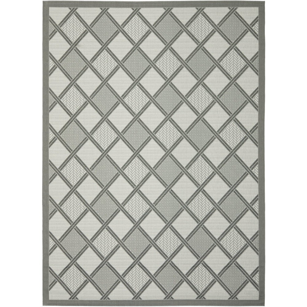 SAFAVIEH Outdoor CY7570-78A5 Courtyard Anthracite / Lt Grey Rug Image 2