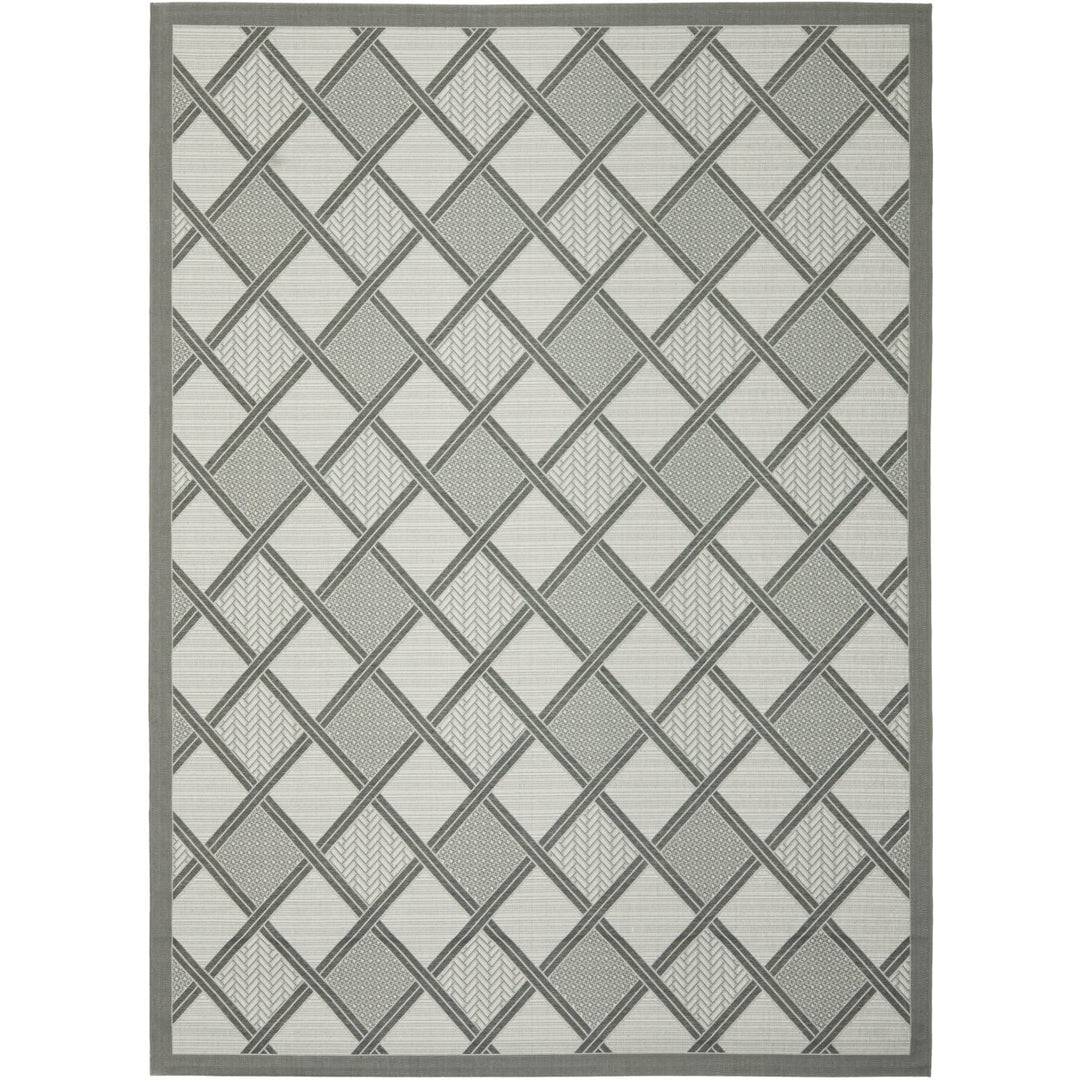 SAFAVIEH Outdoor CY7570-78A5 Courtyard Anthracite / Lt Grey Rug Image 2