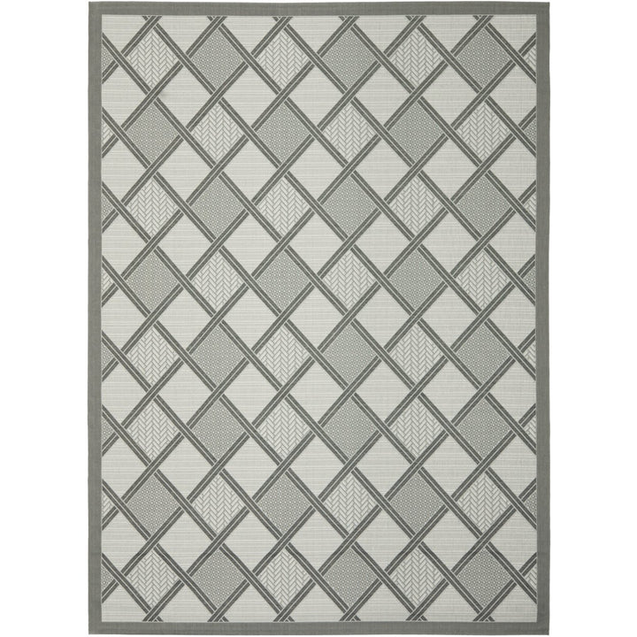 SAFAVIEH Outdoor CY7570-78A5 Courtyard Anthracite / Lt Grey Rug Image 1