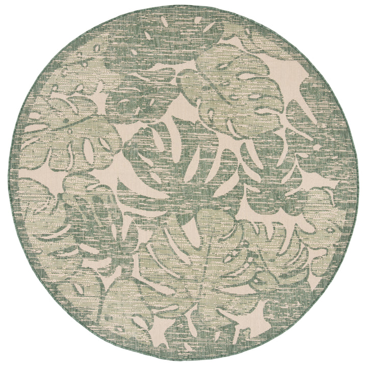 SAFAVIEH Outdoor CY7560-32212 Courtyard Beige / Green Rug Image 5