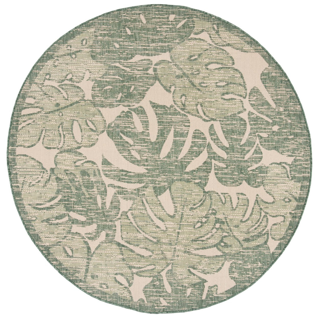 SAFAVIEH Outdoor CY7560-32212 Courtyard Beige / Green Rug Image 1