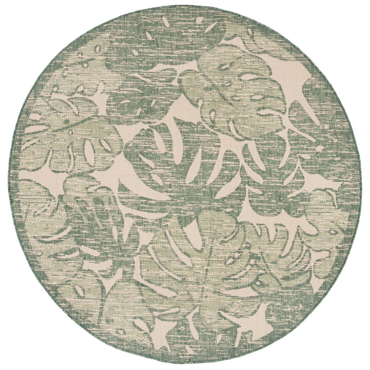 SAFAVIEH Outdoor CY7560-32212 Courtyard Beige / Green Rug Image 1