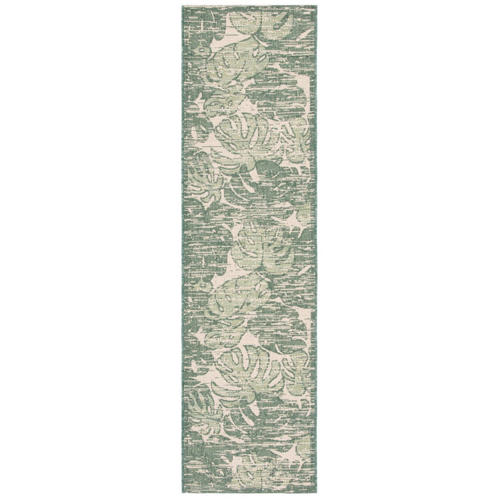 SAFAVIEH Outdoor CY7560-32212 Courtyard Beige / Green Rug Image 1