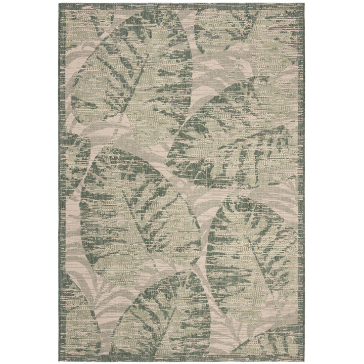 SAFAVIEH Outdoor CY7556-32212 Courtyard Beige / Green Rug Image 10