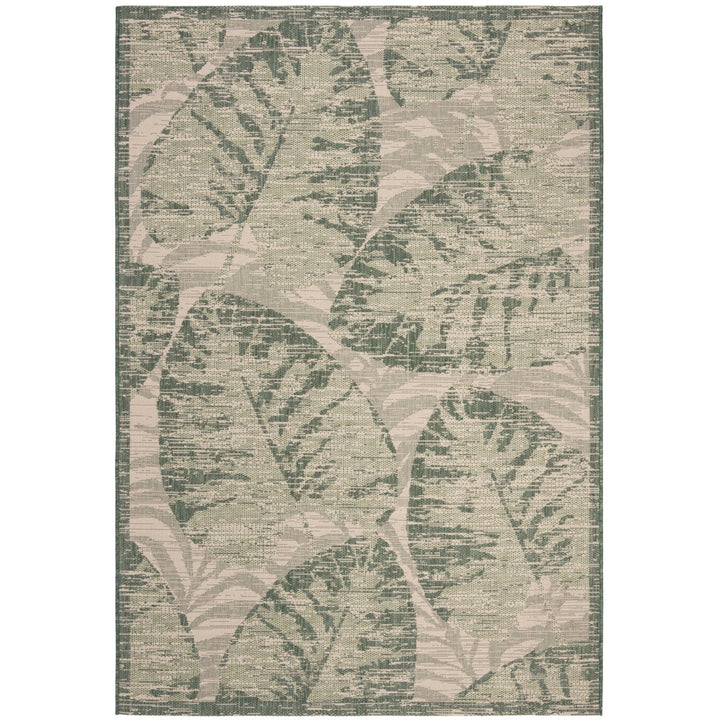 SAFAVIEH Outdoor CY7556-32212 Courtyard Beige / Green Rug Image 1