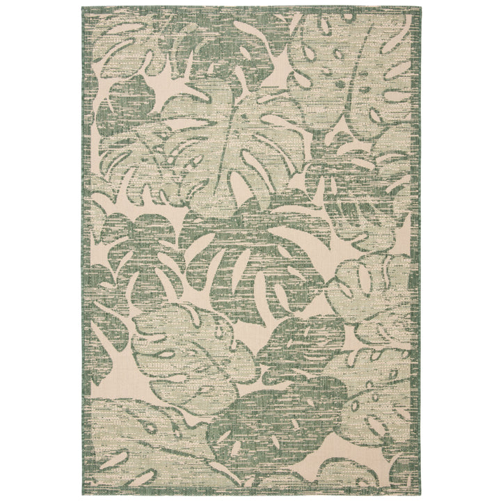 SAFAVIEH Outdoor CY7560-32212 Courtyard Beige / Green Rug Image 10