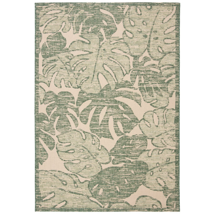 SAFAVIEH Outdoor CY7560-32212 Courtyard Beige / Green Rug Image 1