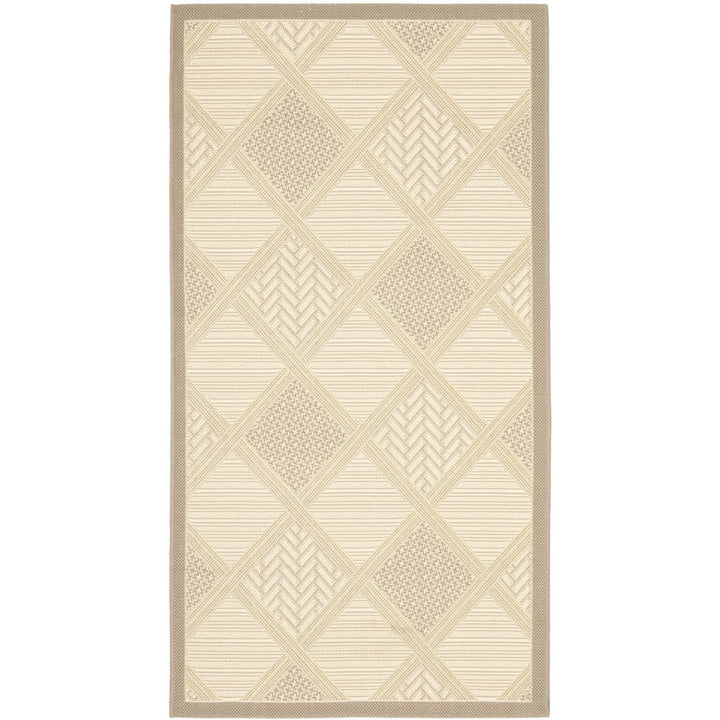 SAFAVIEH Outdoor CY7570-79A21 Courtyard Beige / Dark Beige Rug Image 1