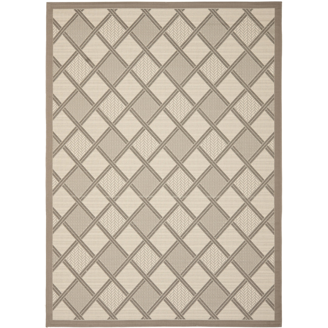 SAFAVIEH Outdoor CY7570-79A7 Courtyard Collection Beige Rug Image 2