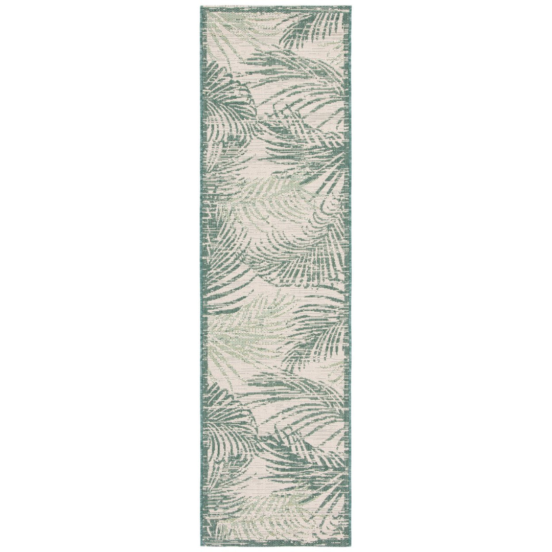 SAFAVIEH Outdoor CY7557-32212 Courtyard Beige / Green Rug Image 1