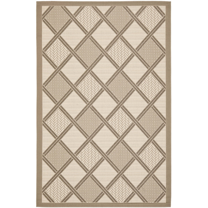 SAFAVIEH Outdoor CY7570-79A7 Courtyard Collection Beige Rug Image 6