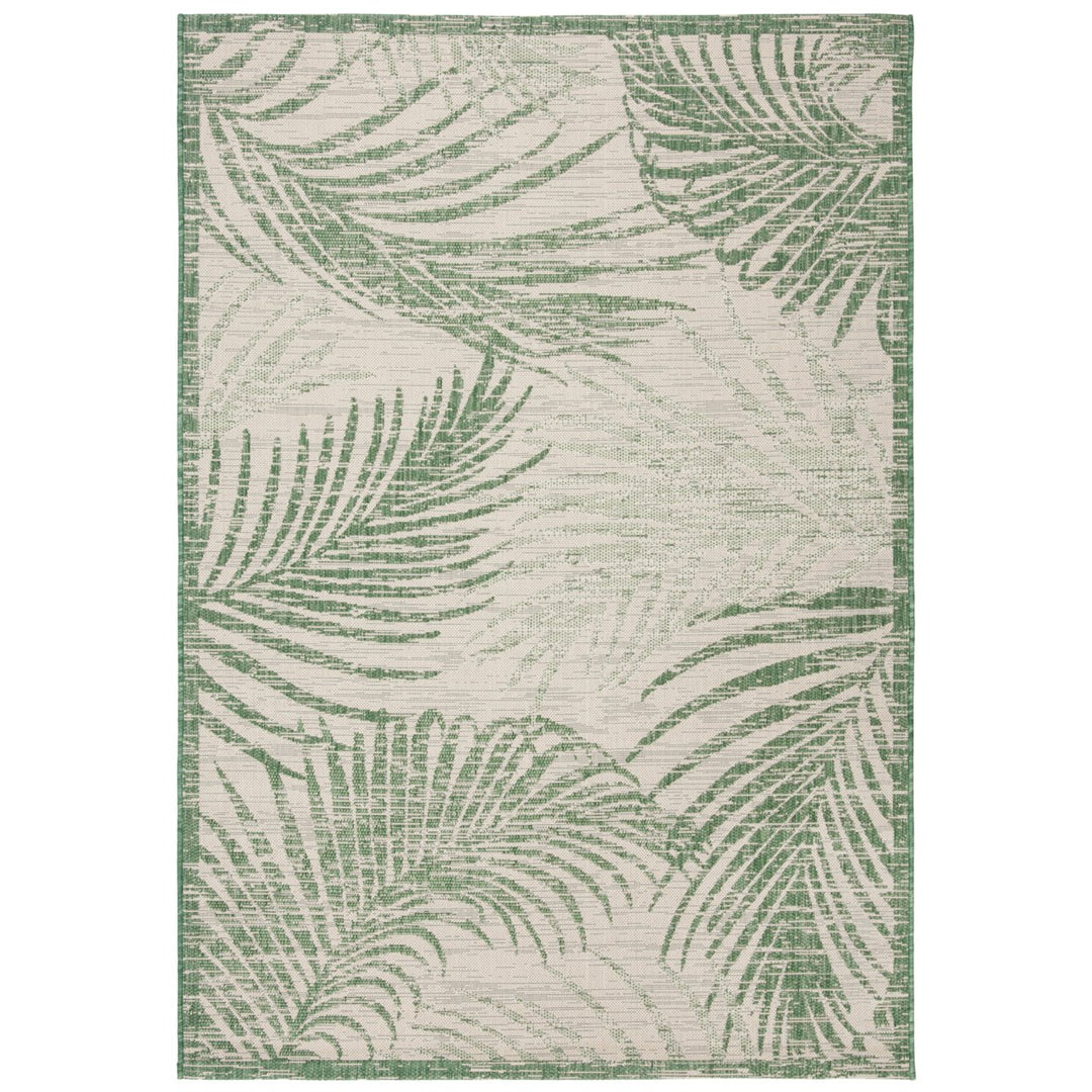 SAFAVIEH Outdoor CY7557-32212 Courtyard Beige / Green Rug Image 1