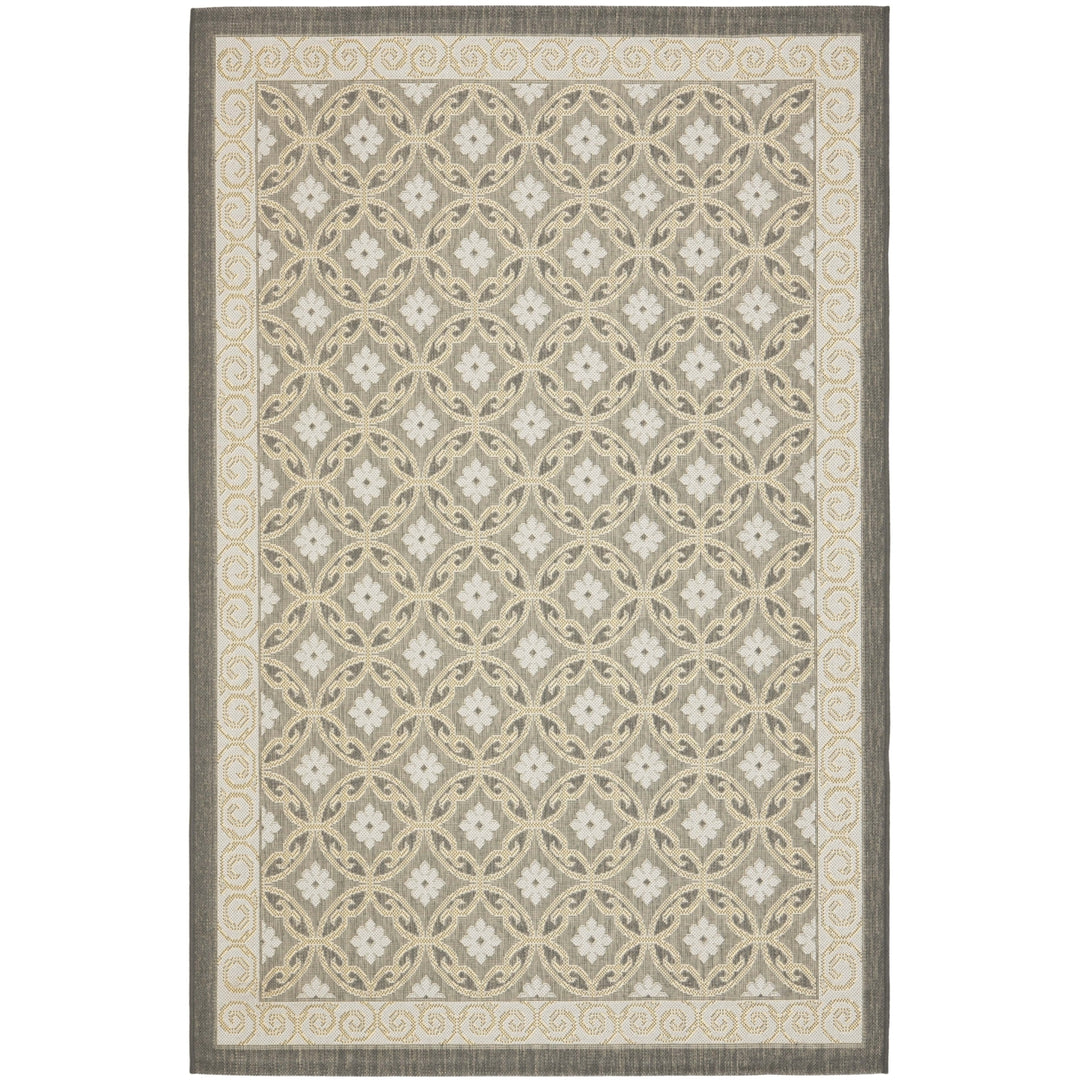 SAFAVIEH Outdoor CY7810-87A21 Courtyard Anthracite / Lt Grey Rug Image 6