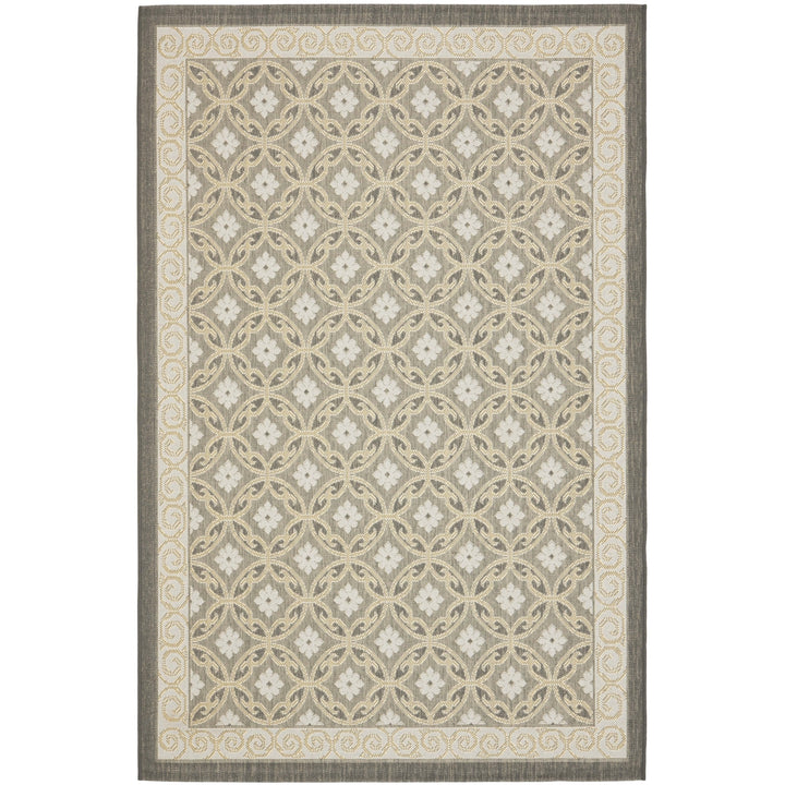 SAFAVIEH Outdoor CY7810-87A21 Courtyard Anthracite / Lt Grey Rug Image 6