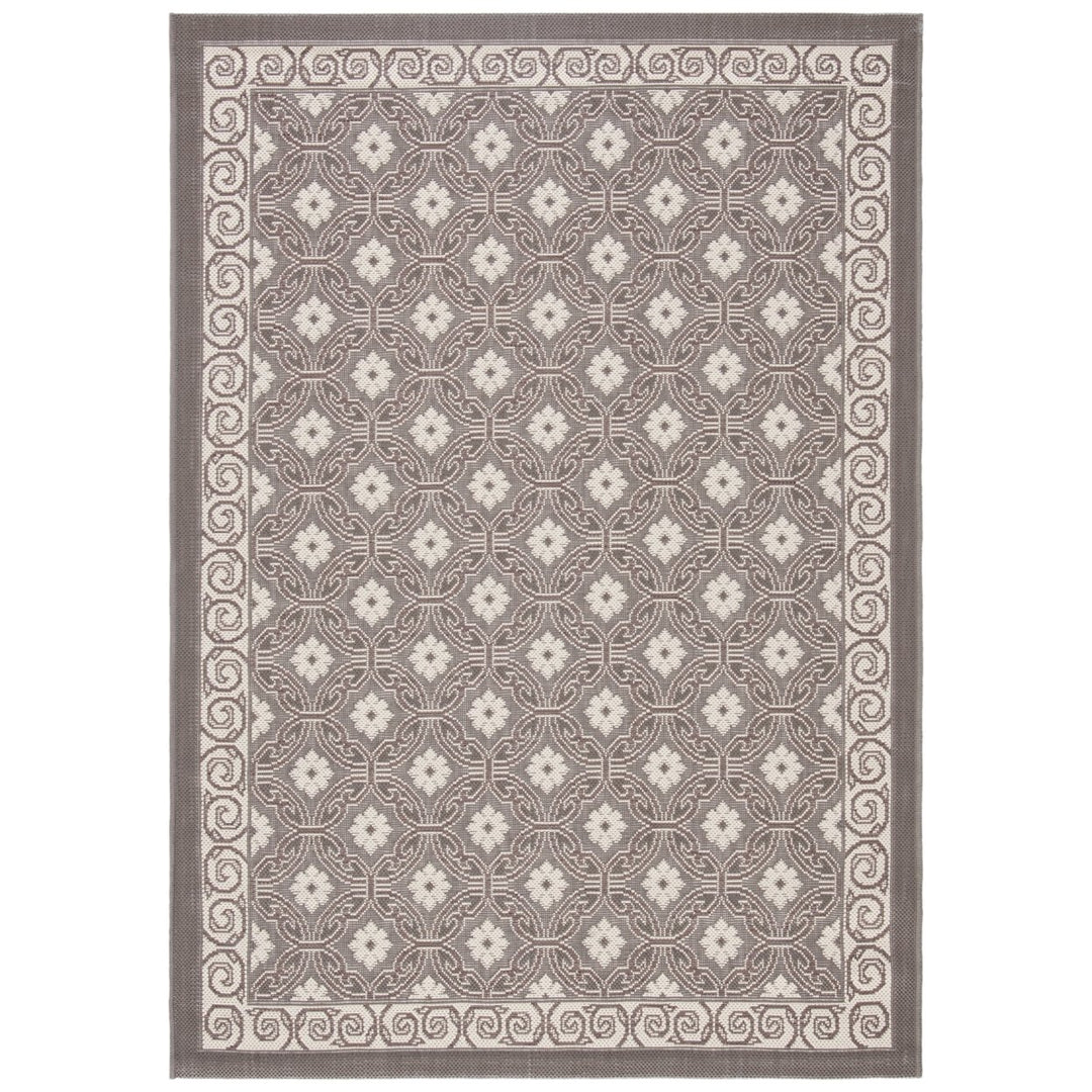 SAFAVIEH Outdoor CY7810-97A7 Courtyard Light Brown / Beige Rug Image 5