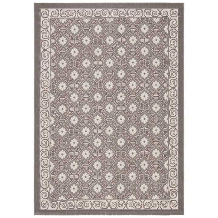 SAFAVIEH Outdoor CY7810-97A7 Courtyard Light Brown / Beige Rug Image 5