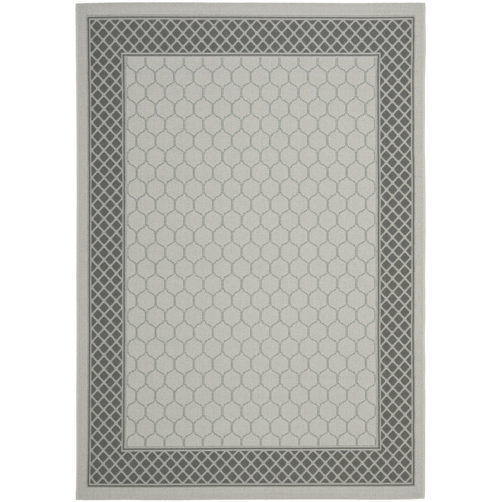 SAFAVIEH Outdoor CY7933-78A18 Courtyard Lt Grey / Anthracite Rug Image 2