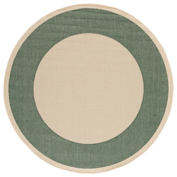 SAFAVIEH Outdoor CY7987-32212 Courtyard Beige / Dark Green Rug Image 5