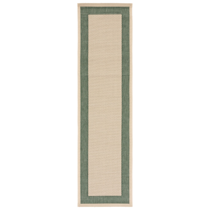 SAFAVIEH Outdoor CY7987-32212 Courtyard Beige / Dark Green Rug Image 6