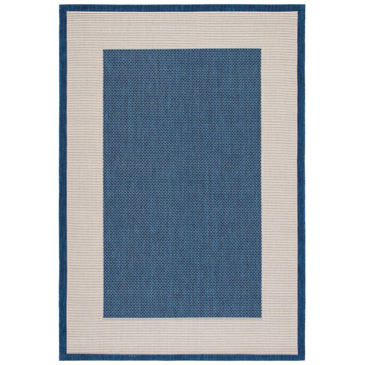 SAFAVIEH Outdoor CY7987-25821 Courtyard Navy / Beige Rug Image 1