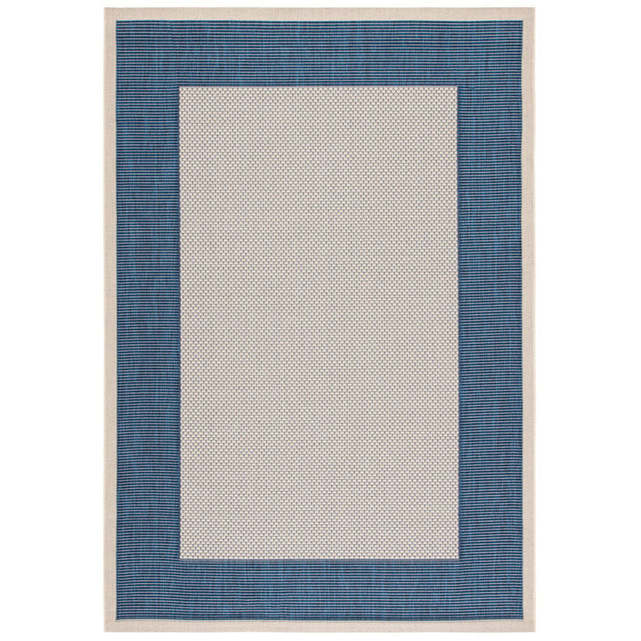 SAFAVIEH Outdoor CY7987-25812 Courtyard Beige / Navy Rug Image 1