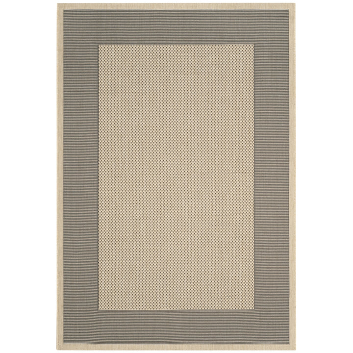 SAFAVIEH Indoor Outdoor CY7987-65A5 Courtyard Grey / Cream Rug Image 5