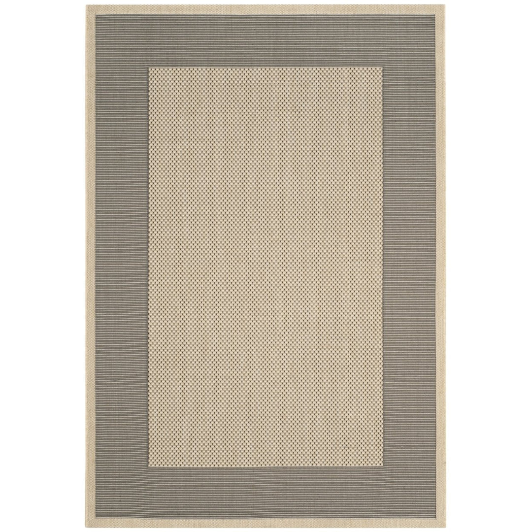 SAFAVIEH Indoor Outdoor CY7987-65A5 Courtyard Grey / Cream Rug Image 1