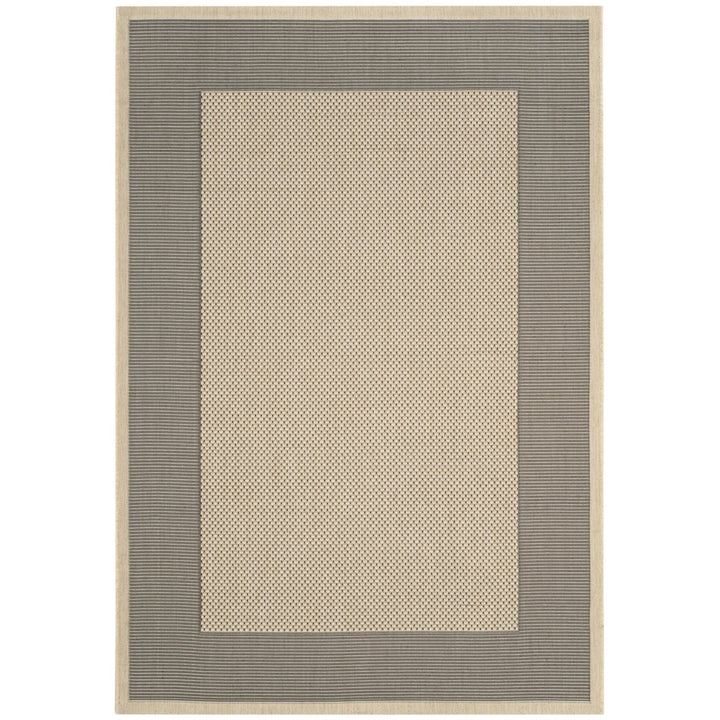 SAFAVIEH Indoor Outdoor CY7987-65A5 Courtyard Grey / Cream Rug Image 1