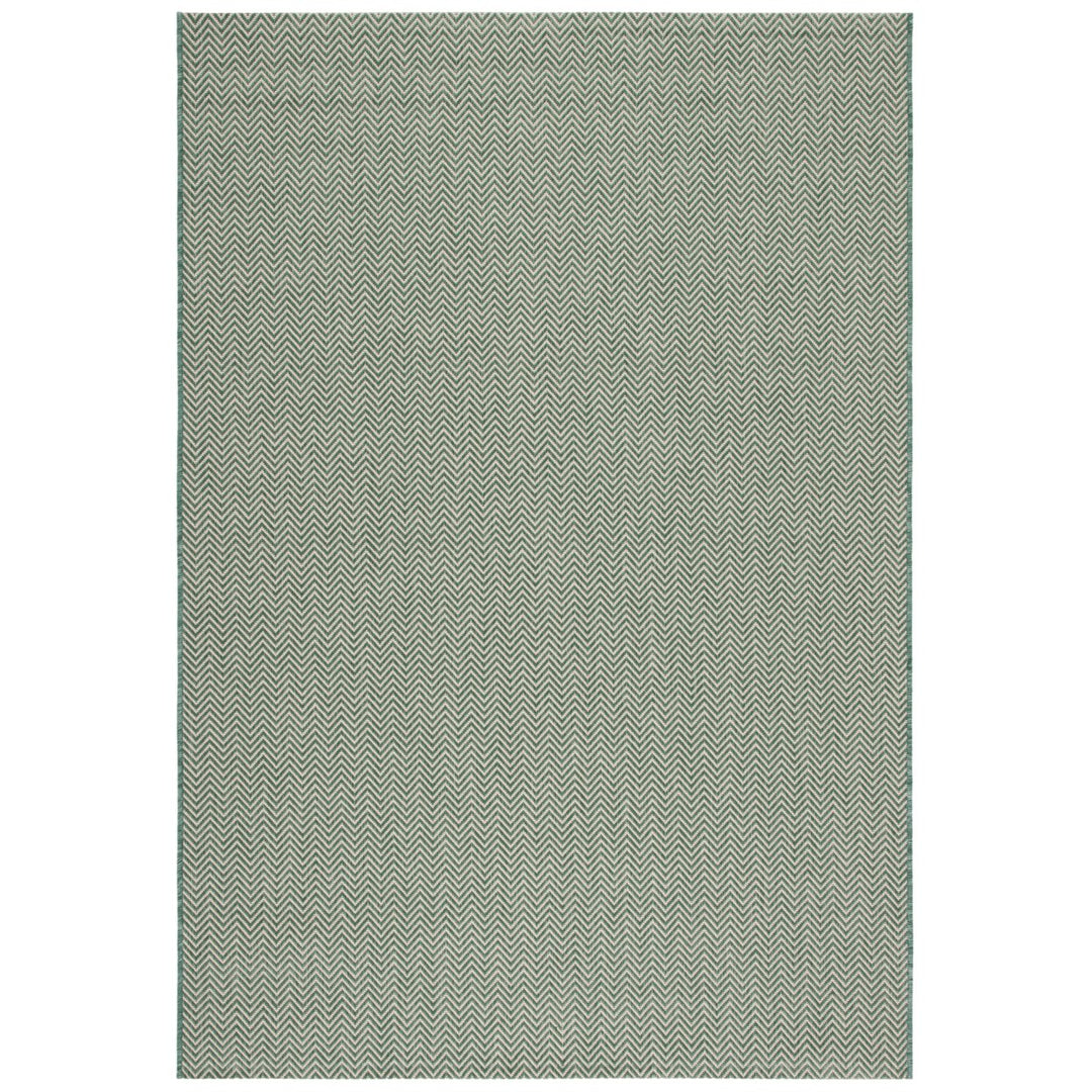 SAFAVIEH Outdoor CY8022-32221 Courtyard Dark Green / Beige Rug Image 4