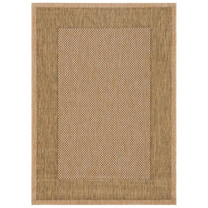 SAFAVIEH Outdoor CY7987-39A5 Courtyard Natural / Gold Rug Image 1