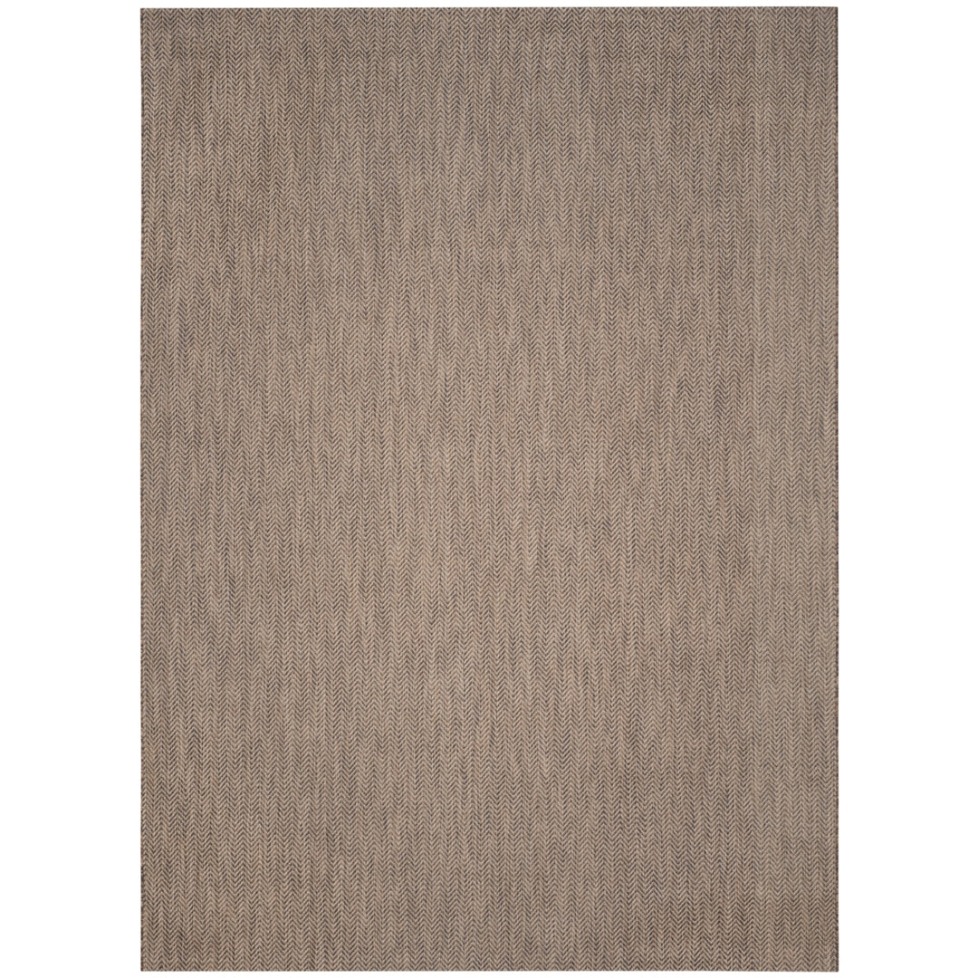 SAFAVIEH Outdoor CY8022-36321 Courtyard Brown / Beige Rug Image 4