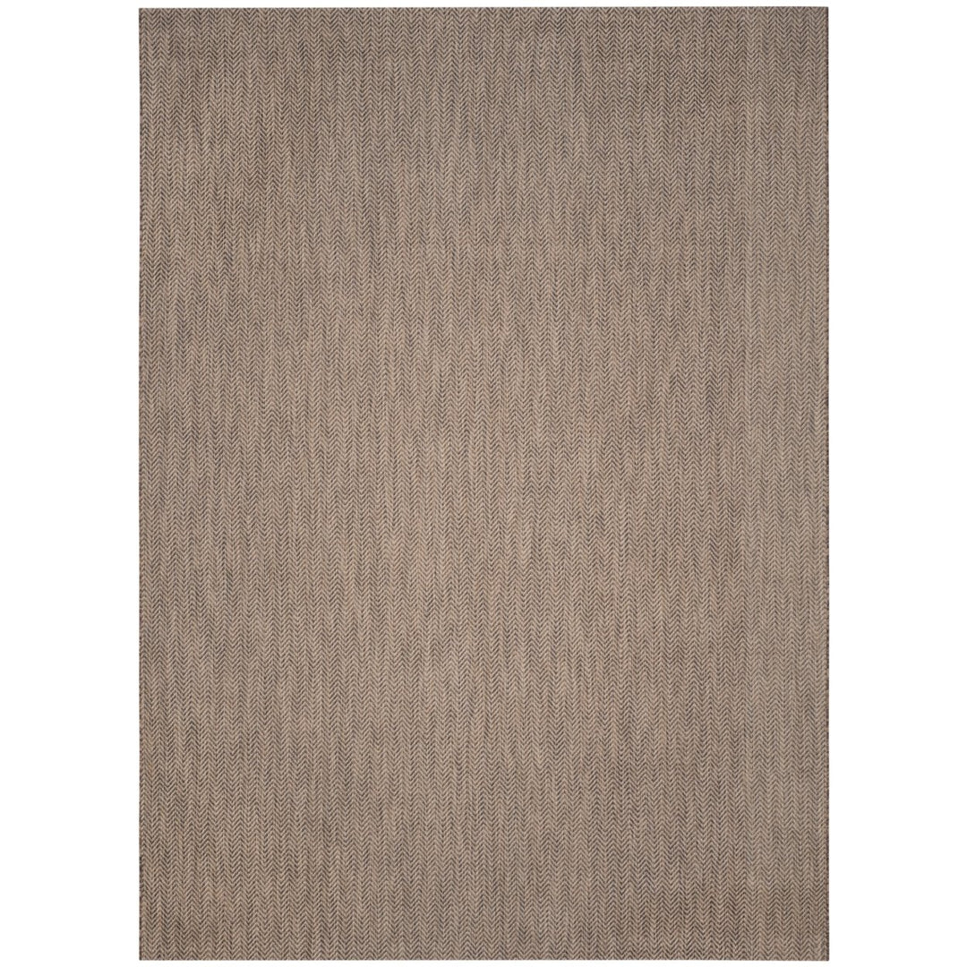 SAFAVIEH Outdoor CY8022-36321 Courtyard Brown / Beige Rug Image 1