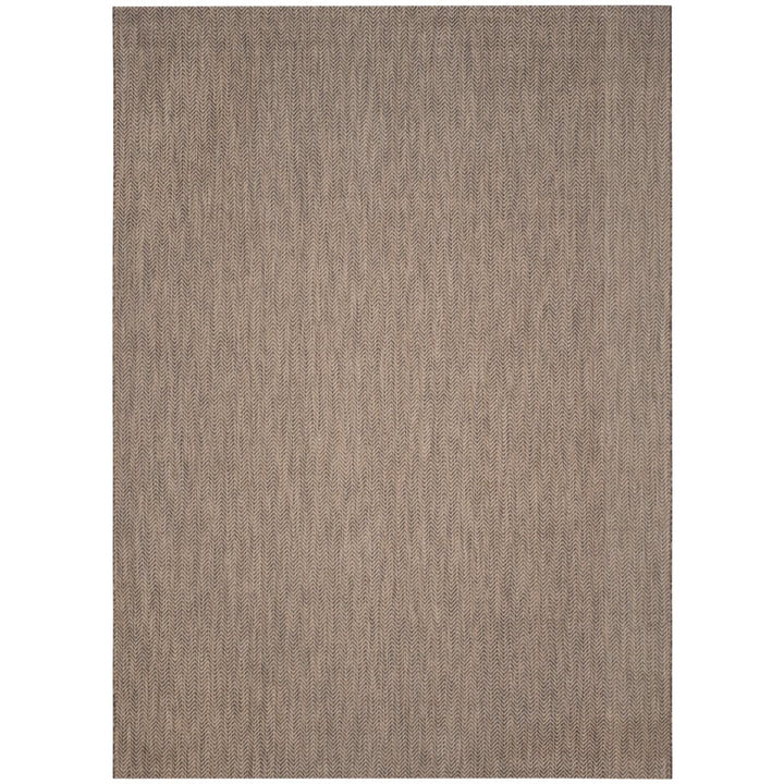 SAFAVIEH Outdoor CY8022-36321 Courtyard Brown / Beige Rug Image 1