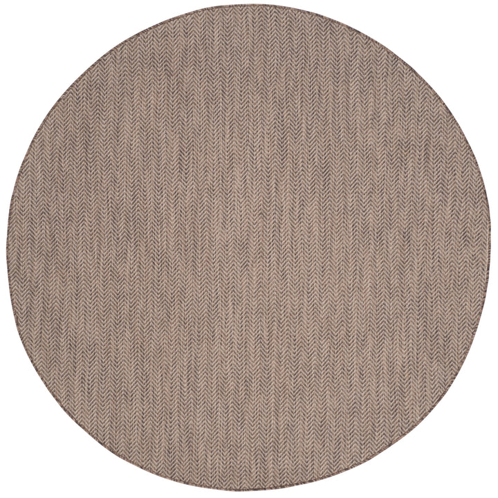 SAFAVIEH Outdoor CY8022-36321 Courtyard Brown / Beige Rug Image 5