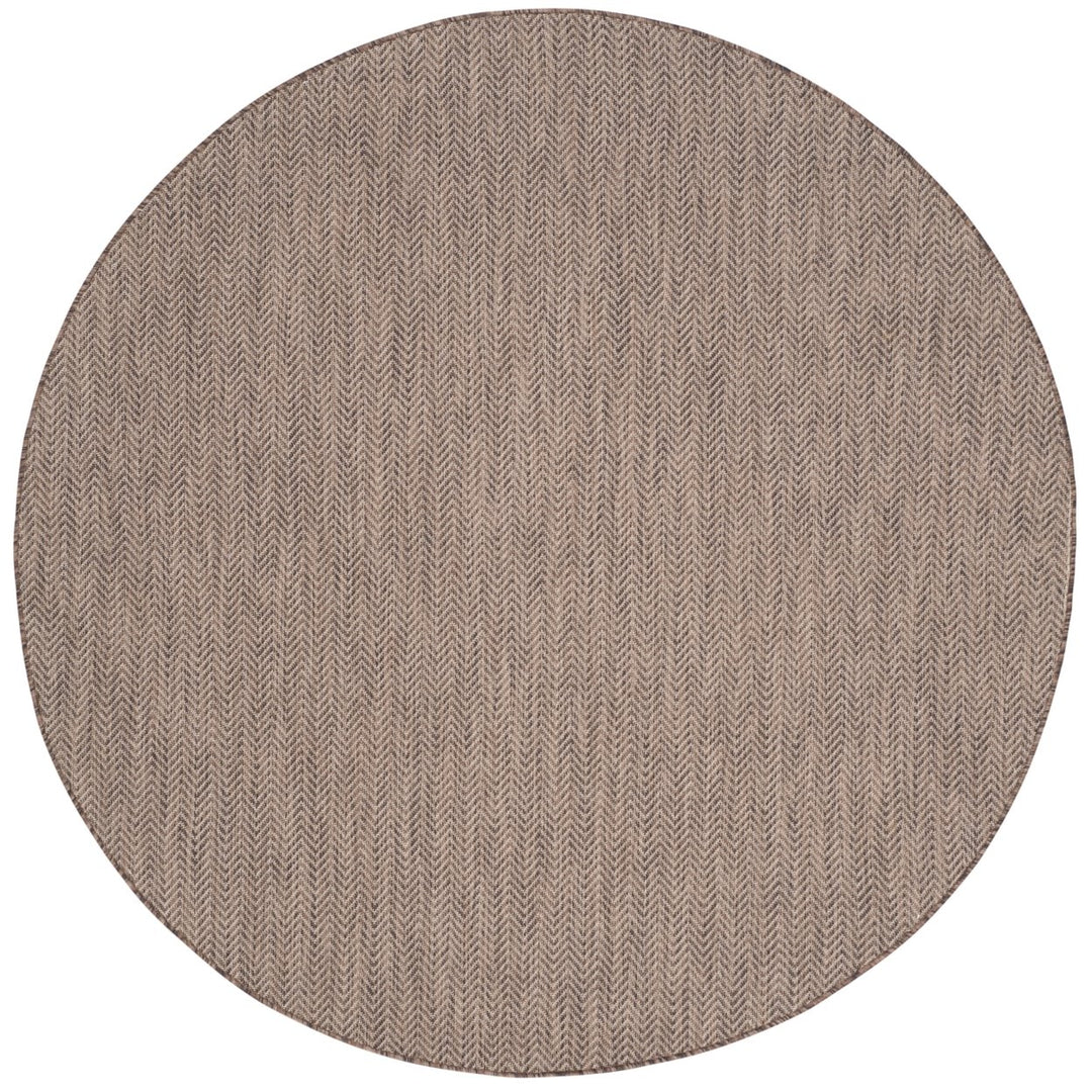 SAFAVIEH Outdoor CY8022-36321 Courtyard Brown / Beige Rug Image 1