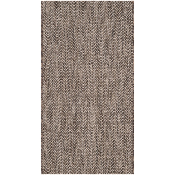 SAFAVIEH Outdoor CY8022-36321 Courtyard Brown / Beige Rug Image 10