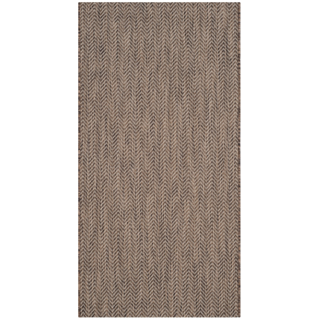 SAFAVIEH Outdoor CY8022-36321 Courtyard Brown / Beige Rug Image 11