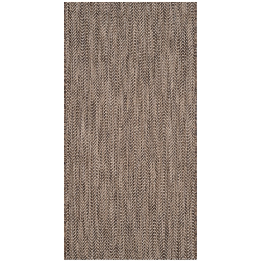 SAFAVIEH Outdoor CY8022-36321 Courtyard Brown / Beige Rug Image 1