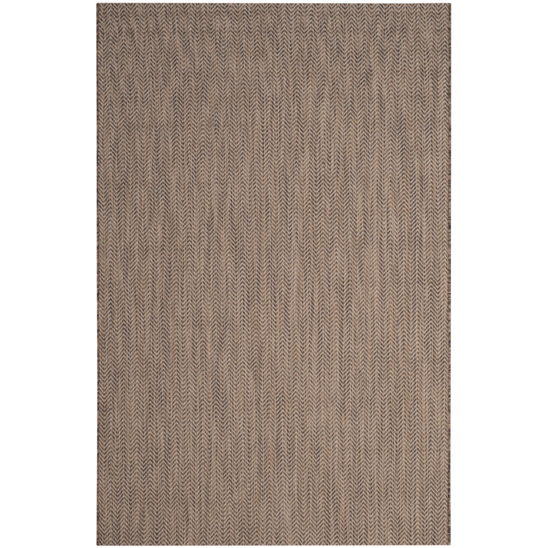 SAFAVIEH Outdoor CY8022-36321 Courtyard Brown / Beige Rug Image 12