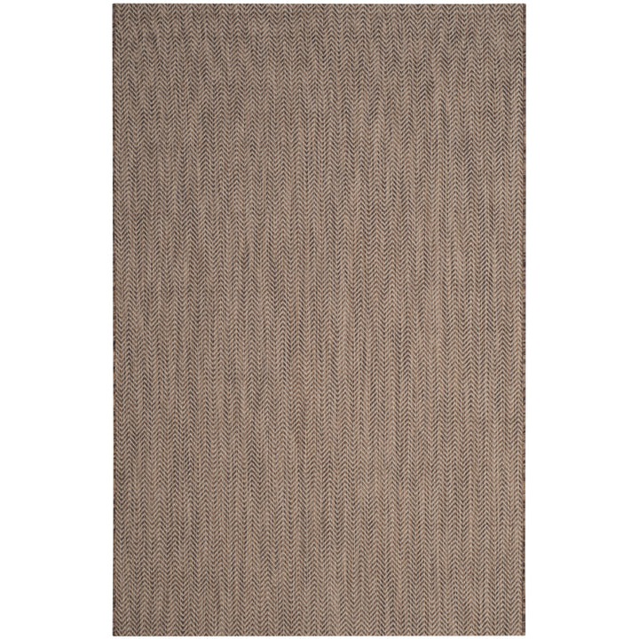 SAFAVIEH Outdoor CY8022-36321 Courtyard Brown / Beige Rug Image 12