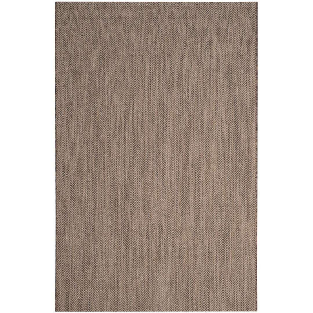 SAFAVIEH Outdoor CY8022-36321 Courtyard Brown / Beige Rug Image 1