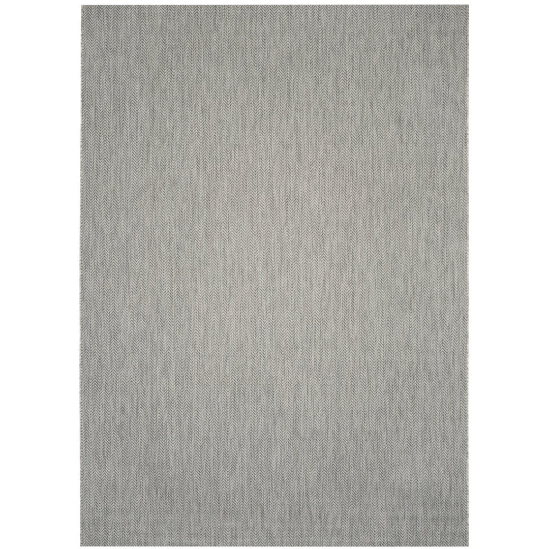 SAFAVIEH Outdoor CY8022-36812 Courtyard Grey / Navy Rug Image 4