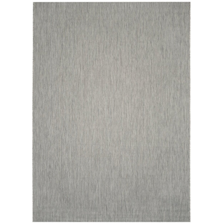 SAFAVIEH Outdoor CY8022-36812 Courtyard Grey / Navy Rug Image 4