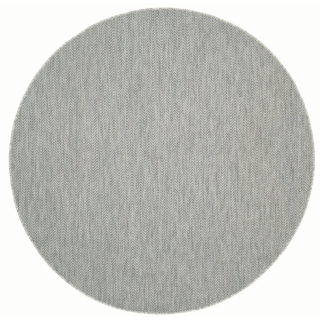 SAFAVIEH Outdoor CY8022-36812 Courtyard Grey / Navy Rug Image 5