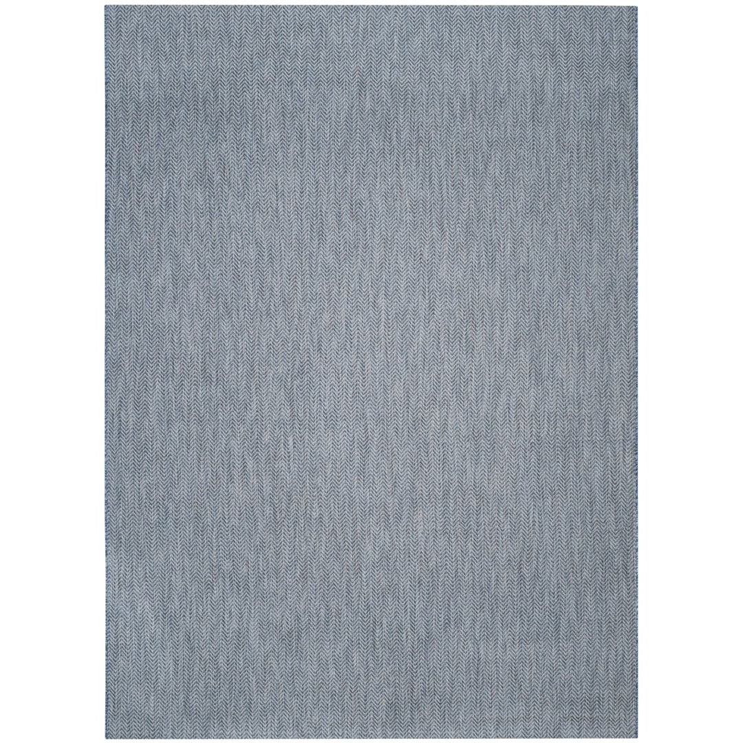 SAFAVIEH Outdoor CY8022-36821 Courtyard Navy / Grey Rug Image 1