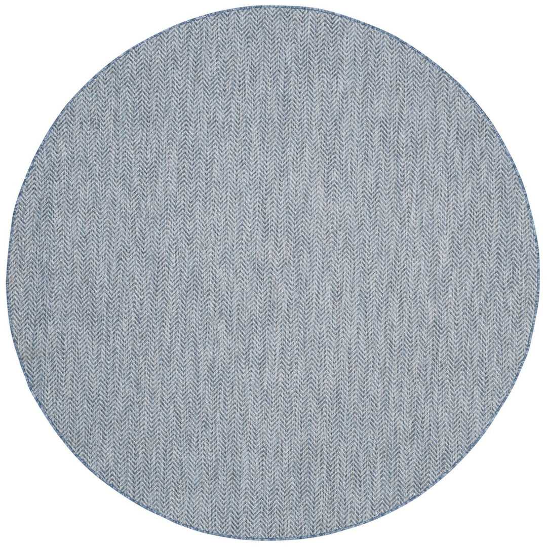 SAFAVIEH Outdoor CY8022-36821 Courtyard Navy / Grey Rug Image 5