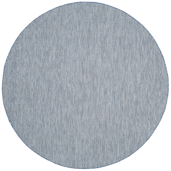 SAFAVIEH Outdoor CY8022-36821 Courtyard Navy / Grey Rug Image 1