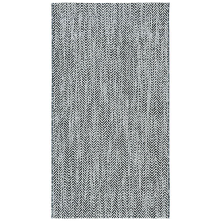 SAFAVIEH Outdoor CY8022-36621 Courtyard Black / Beige Rug Image 5